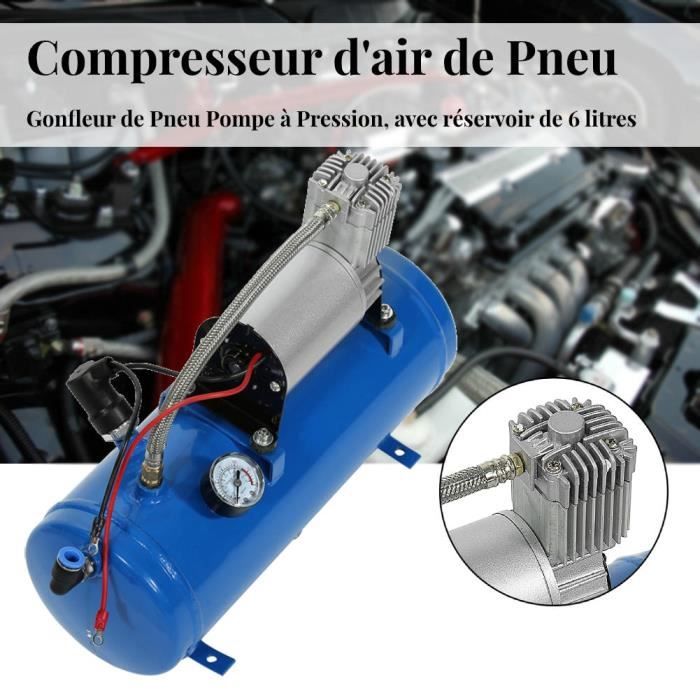 Compresseur D'air 12V 6L 150PSI – Réservoir Pour Gonflage Pneu Et Klaxon Train – Neuf