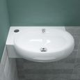 Vasque de salle de bains - Mai & Mai - Petit lavabo suspendu blanc - Céramique - Rectangulaire-1