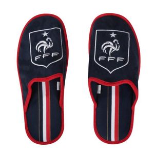 Chaussons FFF Équipe De France – Collection Officielle, Adulte, Polyester/gomme, Bleu