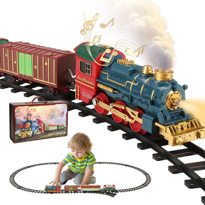 FORMIZON Train Electrique Noel, Train Jouet pour Enfants avec Fumé