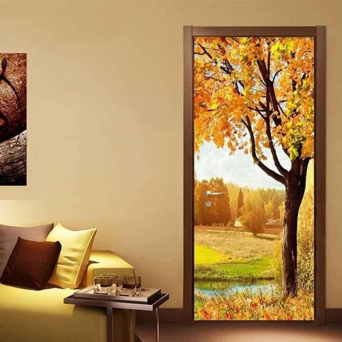 JGCAI Autocollants muraux 3D pour porte - Art abstrait Bouddha - Autocollant de porte - Autocollant et amovible - En vinyle - Décoration murale pour portes intérieures - 77 x 200 cm JGCAI Autocollants muraux 3D pour porte - Art abstrait Bouddha - Autocollant de porte - Autocollant et amovible - En vinyle - Décoration murale pour portes intérieures - 77 x 200 cm