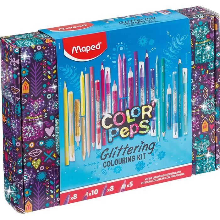 Kit de Coloriage - Maped - Color'Peps - 150 pièces - Crayons + Feutres