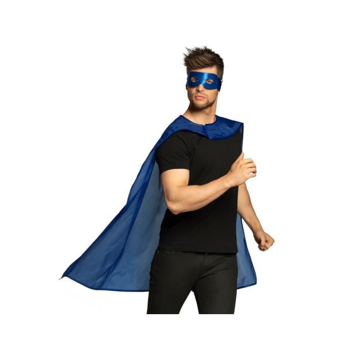 Kit cape et masque de super héros bleu adulte - Bleu - Cdiscount Jeux -  Jouets