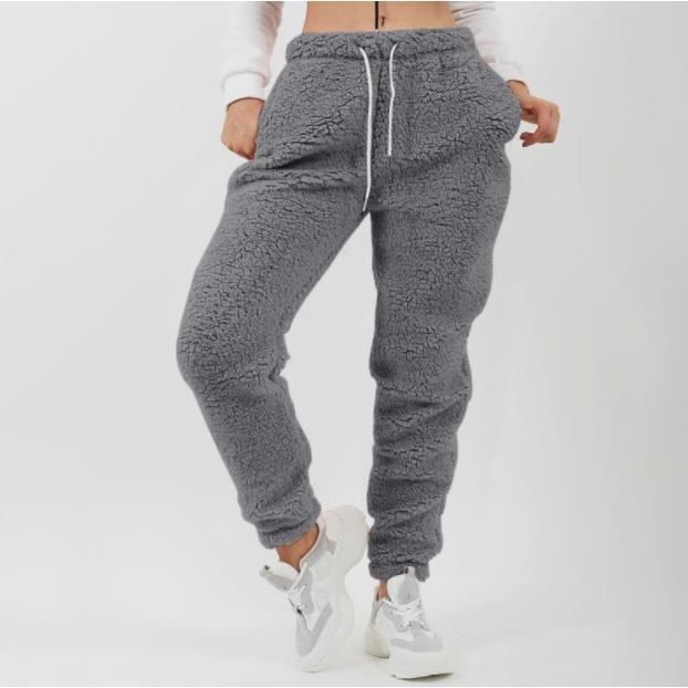 Pantalon Chaud Femme Polaire Hiver Long Bas de Pyjama Pantalon Souple  D'interieur Crayon Trousers Chic et Elegant Casual Gris - Cdiscount  Prêt-à-Porter