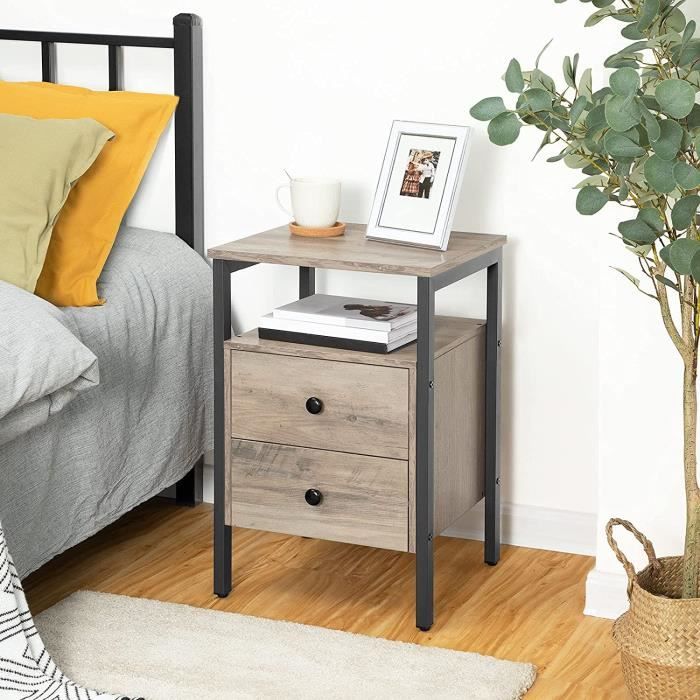 Table De Chevet Blanche étroite Avec Plateau Et Porte - 35x24x64 Cm, Rangement Optimisé Pour Chambre