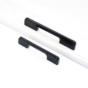 BOSSYCDECO Lot De 10 Poignées De Meuble Carrées Noir Mat 12,7 Cm - Pour Cuisine, Tiroirs, Portes