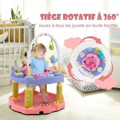 GOPLUS Trotteur B b Multifonctionnel 3 en 1 avec Si ge Sauteur et