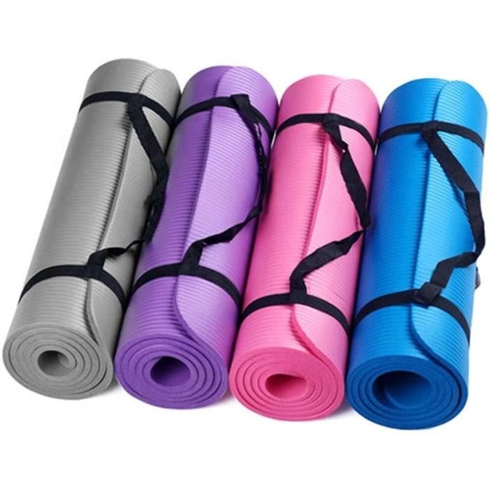 Feetlu Tapis de yoga pliable – 6 mm et 8 mm d'épaisseur, grand, léger et facile à ranger – Tapis d'exercice pliable antidérapant pour yoga, pilates