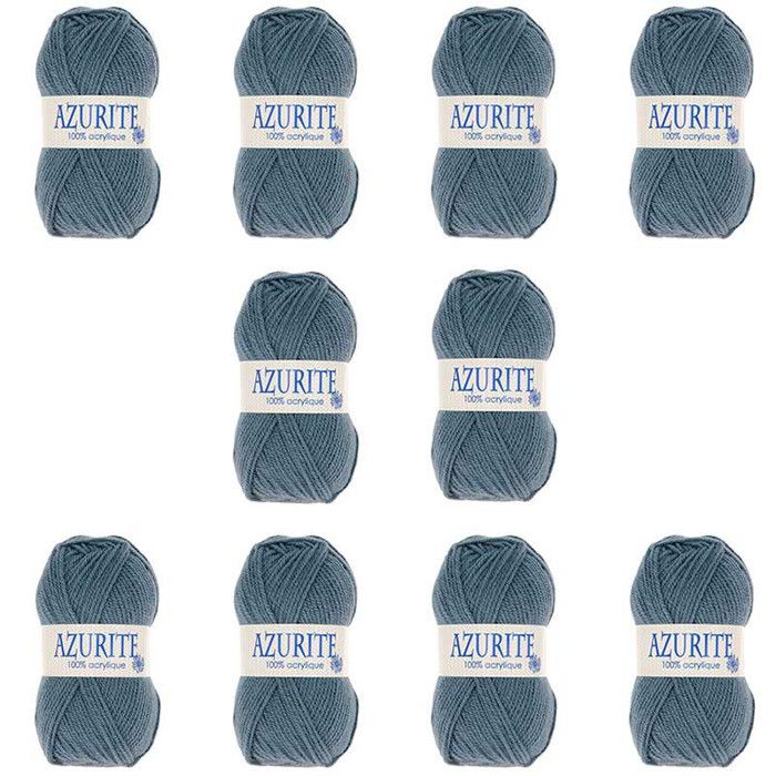 Lot De 10 Pelotes Laine Mohair – Couleur Bleu Pétrole – Fabriqué En France – Aiguilles 5/6 – Neuf