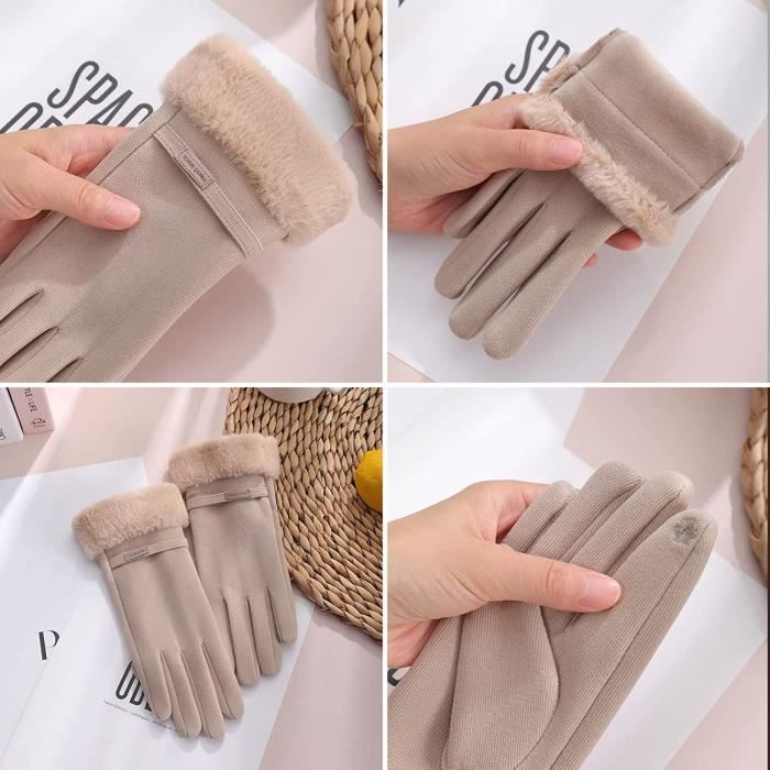 Femme Dame Hiver Chaud Gants Polaire Thermique Gants Coupe Vent En Plein Air Fonction D ecran Tactile Ajustement D hiver Utilisat Cdiscount Pret a Porter