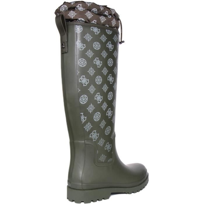 Guess Reisa Botte de pluie imprim e logo pour femme en olive