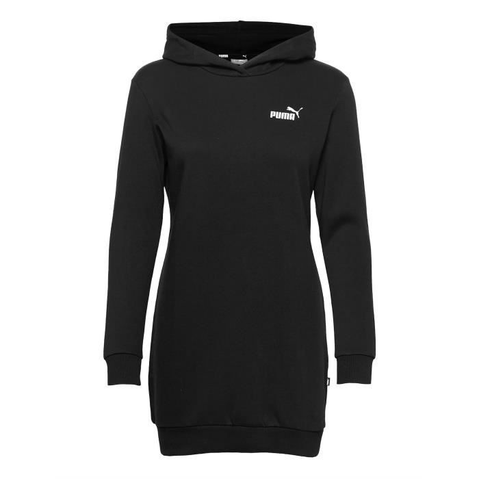PUMA ESS HOODED DRESS ROBE A CAPUCHE POUR FEMME NOIR 58912901 Nero