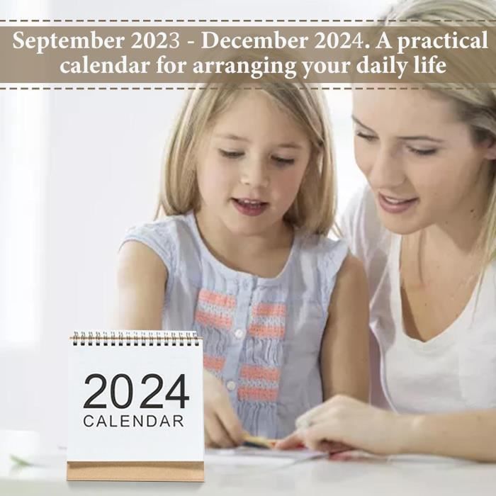 Personnalisé Calendrier 2024 Bureau Photo Calendrier Familial 2023 2024  2025 MINI 15X21 CM Esthétique Calendrier Ecole,[S95] - Cdiscount Beaux-Arts  et Loisirs créatifs