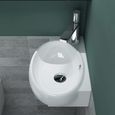 Vasque de salle de bains - Mai & Mai - Petit lavabo suspendu blanc - Céramique - Rectangulaire-3
