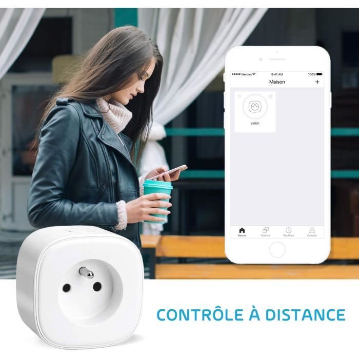 Prise Connectée (Type E), 16A Prise Intelligente Compatible avec Alexa,  Google Home et SmartThings, Prise WiFi avec Mesure de C A22 - Cdiscount  Bricolage