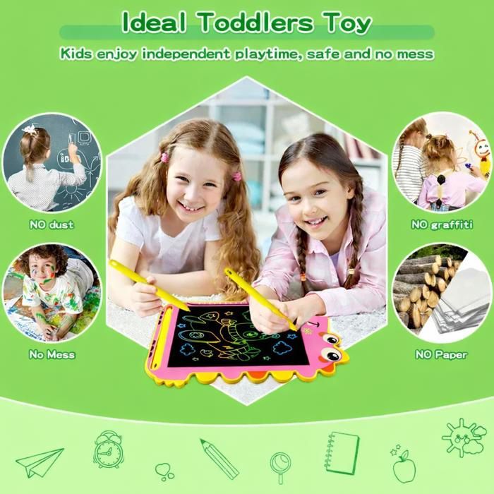 YOUANG 2 Pièces 10 Pouces Tablette D'écriture LCD de Dessin Colorée YOUANG 2 Pièces 10 Pouces Tablette D'écriture LCD de Dessin Colorée