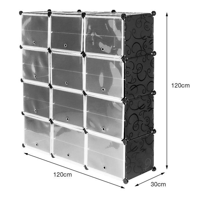 SWANEW Armoire Penderie Étagère de Rangement en Plastique, DIY Armoire