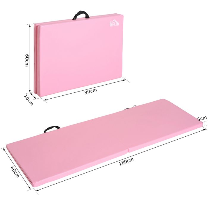 Tapis De Gym Pliable à 5 Panneaux - Mousse EPE Dense - Transport Facile Avec Poignées - Pour Yoga, Fitness, Arts Martiaux