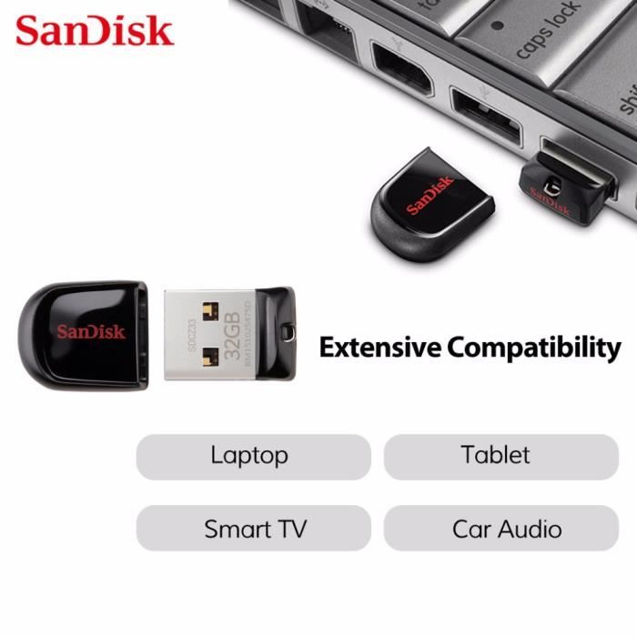 SanDisk CRUZER FIT CZ33 USB Flash Drive 32 GB mini Stylo Lecteurs USB 2.0 -  Cdiscount Informatique