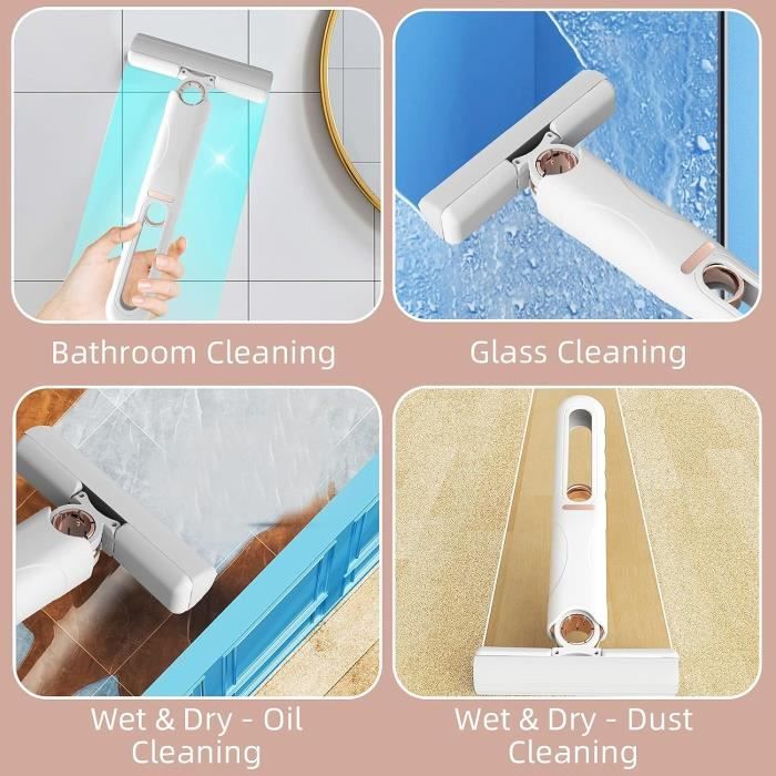 Mini balai à franges portable - Sans lavage à la main - Nettoyage de bureau  en verre - Outils de nettoyage pour salle de bain, c118 - Cdiscount Maison