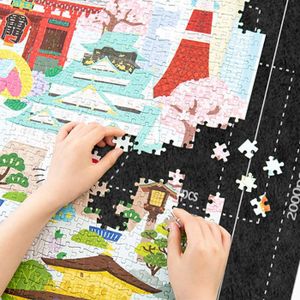 Tapis De Puzzle 92x126 Cm – Jusqu’à 3000 Pièces – Surface Douce Et Antidérapant – Lot Avec Rouleaux Et Plateaux De Tri