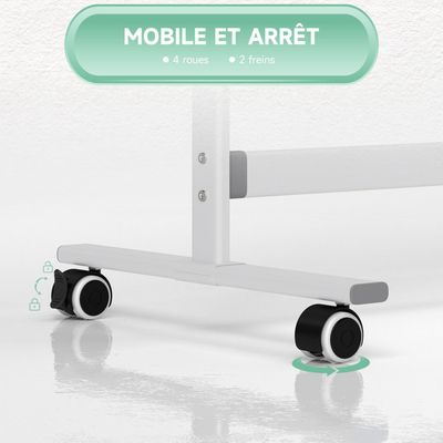 Tableau Blanc Mélaminé Nobo Essence 60x45 Cm – Non-Magnétique, Cadre Aluminium, Porte-Marqueur, Garantie 10 Ans