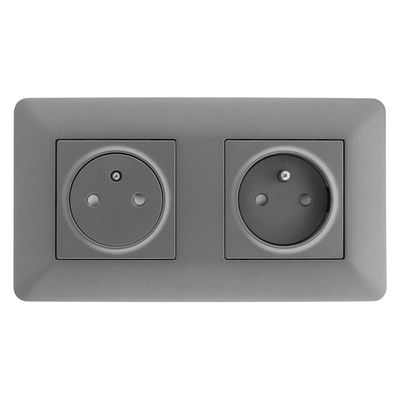 Lot 5 Prises 2P+T 16A Artezo Titanium Design Moderne - Appareillage Électrique Encastrable