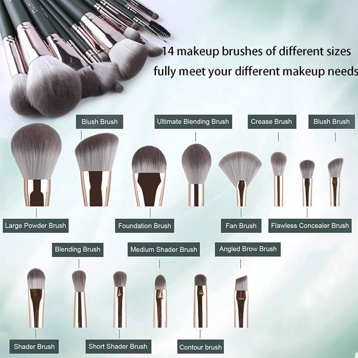 Lot De 20 Pinceaux De Maquillage Professionnels - Coffret Complet Budget Beauté, Idéal Cadeau, Neuf