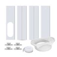 1/2 Pièces Kit de glissière de fenêtre, réglable, PVC durable, blanc, pour climatiseur portable, maison et bureau .