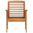 MMF® Lot de 2 Chaises de jardin Fauteuil de Jardin - Chaise de Repose Chaise d'extérieur Bois d'acacia massif #299965-0