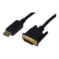 DIGITUS Câble DisplayPort liaison double DVI-D (M) pour DisplayPort (M) 2 m moulé, vis moletées noir-0