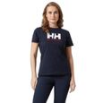 T-shirt femme HELLY HANSEN logo - navy - manches courtes - taille L-0
