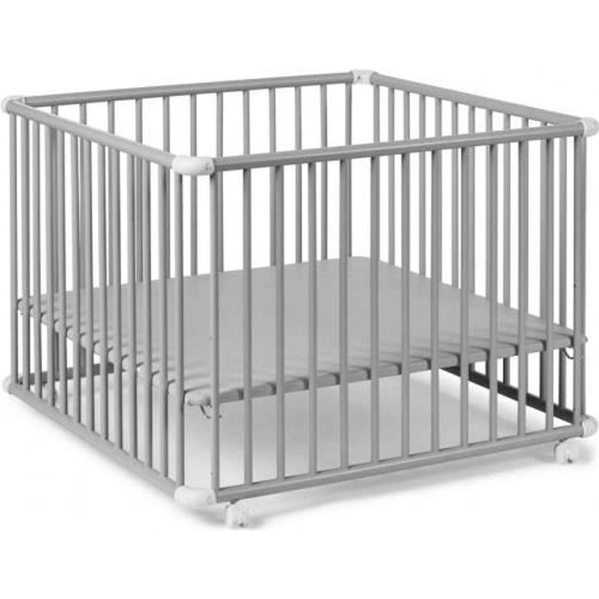 Parc Bebe En Bois Gris A Roulettes Belami Fond Gris 97x97 Cm Geuther Cdiscount Puericulture Eveil Bebe