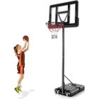 COSTWAY Panier De Basket-Ball Sur Pied Hauteur Réglable 210-260cm, Support De Basketball Mobile Avec Base Remplissable Panneau Arriere En Pc Et Roues 92624749