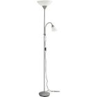 REALITY LEUCHTEN GMBH Lampadaire/liseuse - Reality Leuchten - R4393-87 - 1x E27 - 1x E14 - Argent/vasques blanches