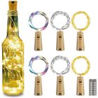 VIPITH 6pcs Guirlandes lumineuses luciole lumières avec liège pour pots chambre noël fête de mariage décoration - 2m 20 Led 3 couleurs
