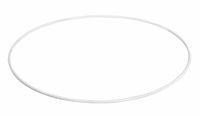 Attrape-reves Rayher hobby - 2505900 - Rayher Anneau en metal, cercle macrame, 12 cm , 3 mm, revetu, blanc,
