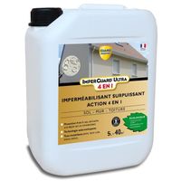 ImperGuard Ultra 4 en 1 - Imperméabilisant Hydrofuge, Anti Dépôts Verts,  Durcisseur- Certifié Contact Alimentaire - 5L - 40 m2