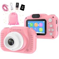 Appareil Photo pour Enfants - JKEVOW - Mini Caméra Numérique - 12,0 mégapixels - Rose - Rechargeable USB