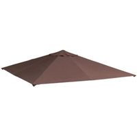 Outsunny Toile de rechange pour pavillon tonnelle tente toit de remplacement gazebo de jardin tissu polyester haute densité anti-UV