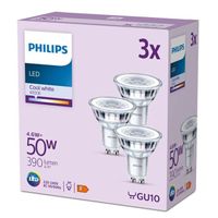 Philips pack de 3 ampoules LED GU10 blanc froid