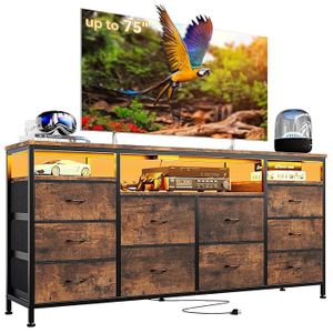 Commode Avec 10 Tiroirs En Tissu, Commode Chambre, Meuble De Rangement Meuble Chambre Armoire A Tiroirs Pour Cuisine Bureau Couloir Meuble Tv Avec Tiroirsrose9989cm 87246847