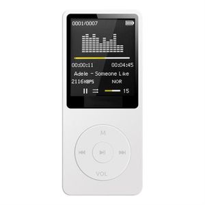 LECTEUR MP3 Blanc-Lecteur de musique 1.8, compatible Bluetooth