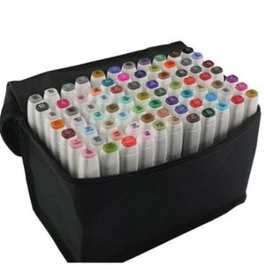 MARQUEUR Marqueur à double pointe TD® 80 couleurs Crayons de couleur à base d'huile Crayons de peinture à l'eau