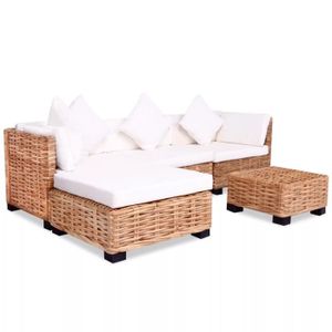 Salon Jardin Rotin Naturel Achat Vente Pas Cher