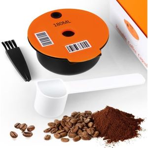 Generic Capsule café rechargeable réutilisable compatible Tassimo Bosh  180ml avec couvercle orange à prix pas cher