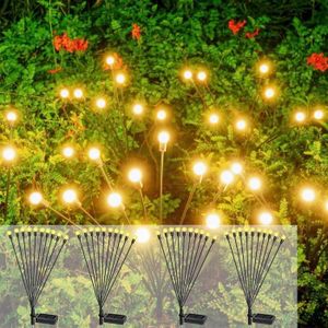 GUIRLANDE D'EXTÉRIEUR Firefly Lot De 4 Lampes Solaires De Jardin Luciole