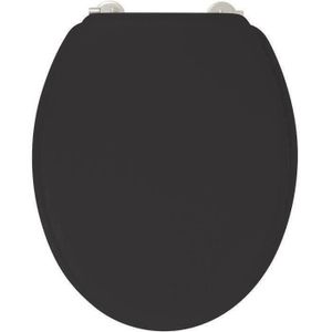Abattant wc thermodur - frein de chute - déclipsable - presto - carbone  noir Couleur noir Gelco Design