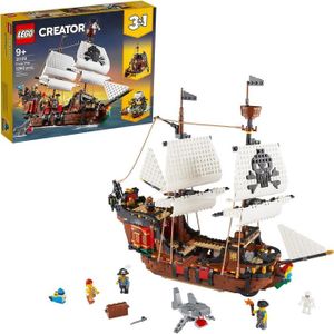 MAQUETTE DE BATEAU LEGO Creator 3-en-1 Pirate Ship - LEGO - 31109 - 955 pièces - Pour enfants à partir de 9 ans