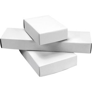 Boîte cadeau Boîte cadeaux en carton blanc 3 pièces - MegaCrea 
